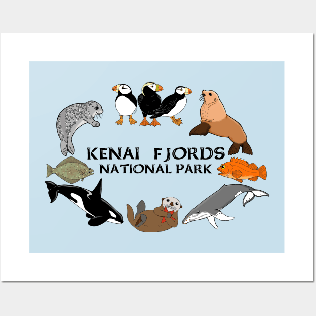 Kenai Fjords Marine Life Wall Art by HonuHoney